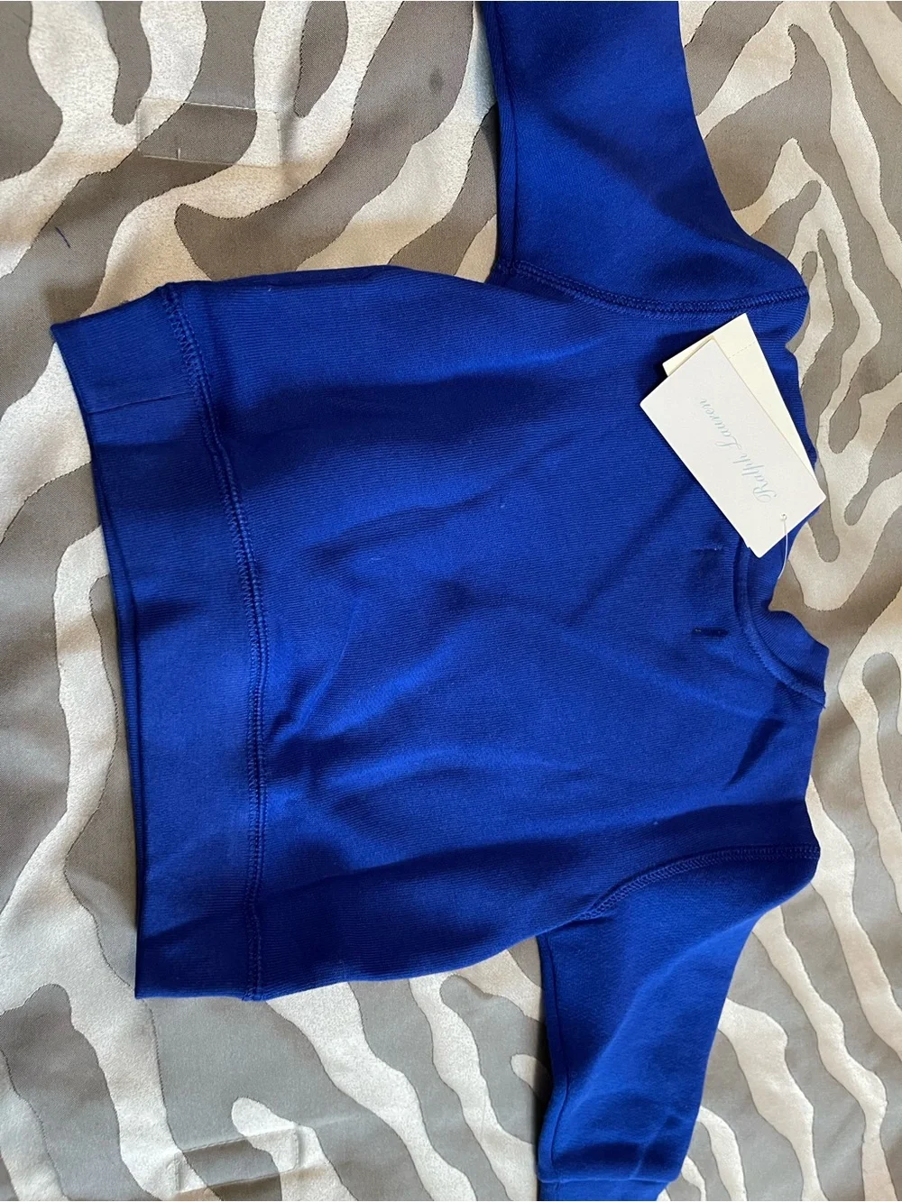 Ralph Lauren Toddler Crewneck Sweatshirt in Royal Blue with Yellow Pony